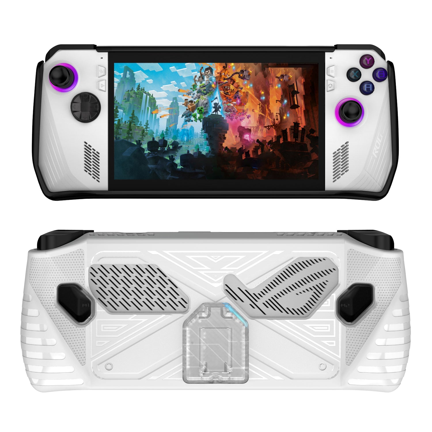 For Asus ROG ALLY Game Console Soft TPU Case Anti-drop Protective Cover with PC Kickstand For Asus ROG ALLY Game Console Soft TPU Case Anti-drop Protective Cover with PC Kickstand